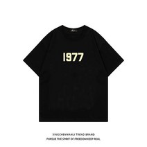 프린팅반팔티셔츠 HK 고가 트렌드 커플 2022 여름 와이드 루즈핏 디지털 1977 4863358077