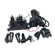 와이어 윈치 12V ATV 솔레노이드 릴레이 접촉기 + 윈치 로커 엄지 스위치 배선 콤보, 한개옵션0