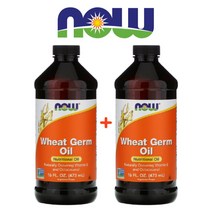 (1+1) 나우푸드 윗 점 오일 밀 배아 Wheat Germ Oil 옥타코사놀 비타민E 비건 473ml 2팩