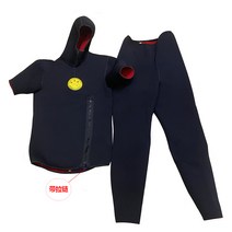남성용 스킨스쿠버 잠수복 5mm 전신 슈트, C 반팔 지퍼 팬츠