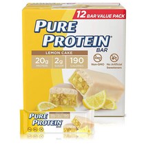 Pure Protein 퓨어 프로틴 바 레몬 케이크 1.76oz(50g) 12팩