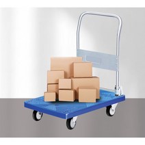 끌차 핸드 카트 구르마 접이식 300kg 추천 폴딩 대차 무소음 핸드카 식당 공장 무거운 짐 택배 짐수레 물류 끌차 밀차 이동 카 운반, 대(880x580x860)+pvc바퀴