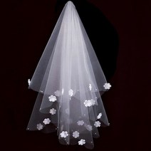 셀프웨딩베일 화이트 웨딩 드레스 머리 신부 슈퍼 시리즈 그물 빨간 소품 결혼 숏 스타일, 15 1.4_01 100cm