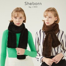 (진도 끌레베)(신세계강남점)진도 Sheborn 밍크 니팅 머플러(K5W1AM71) 829791, 브라운