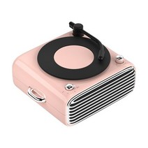블루투스 카오디오 카플레이어 레트로 미니 라디오 휴대용 블루투스 스피커 홈 6D 스테레오베이스 오디오 사운드 바 USB/TF/AUX/FM MP3 플레이어 HIFI 음악 붐 박스, 03 분홍색