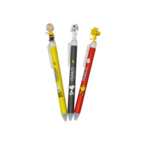 피너츠 스누피 마스코트 볼펜 0.5mm 핵심 A 3종세트, 스누피+찰리브라운+우드스탁, 4세트