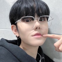 남자 여자 오버사이즈 사각 기본 뿔테 복고 베이직 투명 안경테