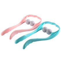 빼다 짜릿한 손맛 지압 골프공 마사지 목 어깨 안마기, 공2개-핑크