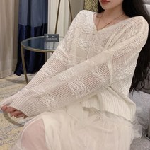 수피 여성용 니트 로브 가디건 숏가디건