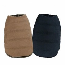 시크 패딩조끼 강아지 옷 브라운 강아지겨울옷 말티푸 강아지겨울 애완견옷, L
