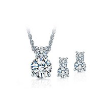 엘스쥬쥬 NE05 Silver 호리병의 심장박동 목걸이 귀걸이 세트