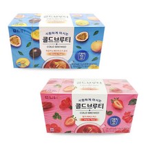 [조은마켓] 담터 콜드브루티 20T 패션후르츠 히비스커스 찬물에 바로 OK 시원하게 마시는 티백 아이스티 음료, 복숭아패션후르츠20T - 2개
