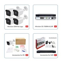 CCTV카메라 무선 실외 강아지 가정용 홈 캠 hikvision 8mp cctv 키트 4k poe ds-2cd2085g1-i 보안 ip 시스템 8ch ds-7608ni-k28p, 없음, OEM 4 카메라