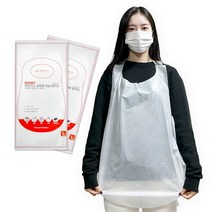 프로덕트랩 다용도 방수 위생 손님용 일회용 비닐 앞치마 1000매, 소형