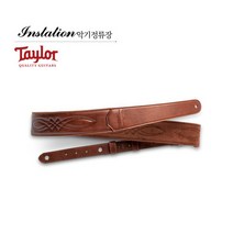 테일러 Taylor 비건 가죽 브라운 어쿠스틱 통기타 고급스트랩 2인치 불박로고