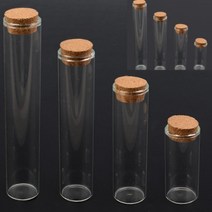 코르크 마개 일자형 유리통 50MM 미니유리공병 코르크유리병, 120mm