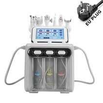 6 in 1 진공 페이스 클리닝 하이드로 워터 산소 제트 필 머신 에이스 모공 클리너 페이셜 마사지 스몰 버블 스킨 케어 장치, 나는 플러그