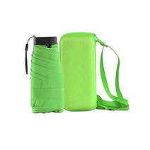 소형 우산 야외 산책 캠핑 여행을위한 비바람에 견디는 소형 우산 경량 미니, Green