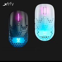 Xtrfy MZ1 무선 마우스 경량 방열 마우스 3370 61g, 블랙