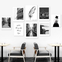 유홍아트 Black 북유럽 인테리어액자 No112 캔버스 20호(73x53cm) (5610874), 05.부라노섬/캔버스액자(옆면검정)