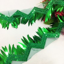 수술커튼 실커튼 장검 스팽글 수술 7CM 나뭇잎 드레스 공연복 DIY 커튼 레이스 부자재