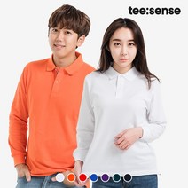 티센스 국내생산 긴팔 프랑스 카라 면 티셔츠