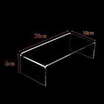 8 크기 아크릴 U 자형 랙 투명 직사각형 인형 스탠드 스토리지 선반 신발 디스플레이 랙 쥬얼리 라이저 스탠드 컵케익 스탠드, 20x10x5cm