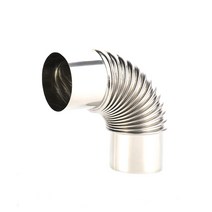 콤비락 파이프 스텐 모듈 앵글 컨넥터 60mm 스테인레스 스틸 90 도 팔꿈치 굴뚝 라이너 벤드 ° 멀티 스토, 한개옵션0
