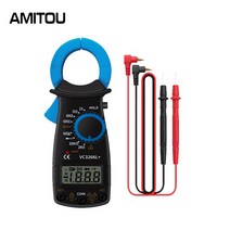 클램프 미터 AMITOU VC3266L 1999 Counts Digital Professional Multimeter Clamp Amperímetro Handheld Me, 02 Blue