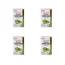 Hi Well Premium Organic Noni 2000 200Soft Gels 하이웰 프리미엄 노니 2000 200정 4팩, 4개
