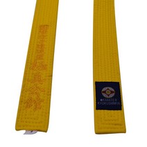 태권도 발차기미트 태권도복 판매 전문 Kyokushin 카이 가라데 벨트 IKO 자수 오렌지 컬러 1 댄 브라운 WKF, 280cm, 01 Yellow