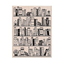 Hero Arts S6274 우드 스탬프 책장, Bookcase