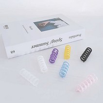 PK글로벌 10P 잘라서 사용하는 파스텔 6구 루즈링 손쉬운 셀프 제본링, 옐로우