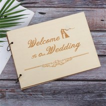 웨딩 방명록 게스트북 결혼식 결혼식 책 앨범 선물 나무 손님 DIY 추억 책 커플 기념일 호의용, 01 10 Pages