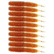 부드러운 낚시 미끼 바위 꼬리 인공 워블러 크랭크베이트 바이오닉 실리콘 형광 웜 미끼 10 개, Brown