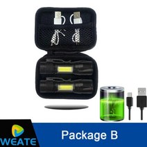 초강력 LED 손전등 내장 배터리 XPG Q5 줌 포커스 미니 토치 램프 랜턴 후레쉬, 02 package B