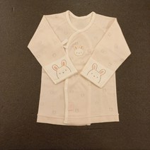 압소바 세일~가을에서 겨울 봄까지~면100% 무형광 국내생산~사랑스런 토끼와 함께 핑쿠 핑쿠 러블리 배냇저고리~_pt