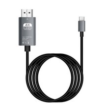 hdmi케이블 모니터 케이블 연결선 연장 듀얼맥북용 전원 어댑터 케이블 삼성 화웨이 USB-C 타입 to HDMI, 02 빨간_02 4K 60hz 2m