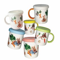 머그컵 감성머그컵 카페머그컵 귀여운컵 love rabbit mug (320ML), 옐로우, 1개