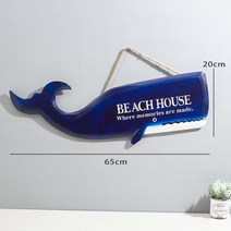 고래 모빌 걸이식 나무 펜던트 벽 장식 방 해양 스타일 페인트 물고기 모양 지중해, 1.라이트 그레이