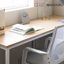 레이디가구 틸튼 USB 책상 800+화이트 의자포함 세트, 다크그레이블랙