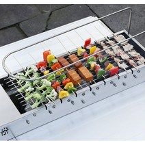 자동 양꼬치기계 바베큐 그릴 화로 전동 양꼬치기계, 옵션3(나무/쇠 공용 기본패키지), 1개