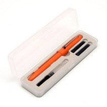 만년필선물의미 입문 쓰는법 각인 파우치 케이스 잉크 충전 youpin kaco 레트로 만년필 ef hooded office nib smooth write exchangeable, 오렌지