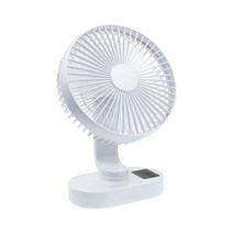 TB474 Coms 초저소음 무선 선풍기 대형 20cm USB 충전식 LED 라이트