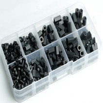 EW1279BF 스크류 세트 플라스틱 지지대 스크루 SCREW 블랙 나사 300PCS보관케이스포함 절연 볼트 나이론 M3 300PCS 너트 녹방지 스쿠루 종류별 수공구