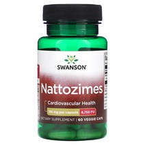 스완슨 Swanson Nattozimes 195 mg (6750 FU) 60 베지 Caps