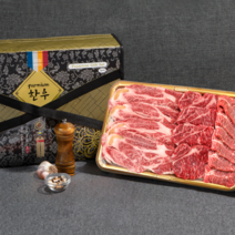 전남 광주 남도정 한우의 1++등급 한우 채반 선물세트(구이용), 등심600g+채끝400g+특수200g