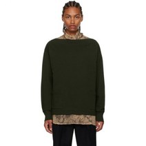 Dries Van Noten 그린 오프 숄더 스웻 셔츠 맨투맨 115396