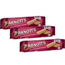 Arnotts Shortbread Cream Biscuits 호주 아노츠 쇼트브레드 크림 비스켓 250g 3팩 과자