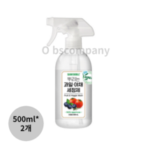슈가버블 뿌리는 과일야채 세정제, 2개, 1000ml